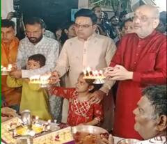 Amit Shah Gujarat visit: માતાના દરબારમાં પહોંચ્યા ગૃહમંત્રી અમિત શાહ, માણસા ખાતે કર્યું લાઇબ્રેરીનું લોકાર્પણ