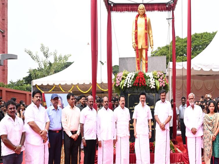 Abdul Kalam statue in Anna Universit cheif Minister Stalin inaugurated அண்ணா பல்கலைக்கழகத்தில் அப்துல் கலாம் சிலையை திறந்து வைத்தார் முதலமைச்சர் ஸ்டாலின்