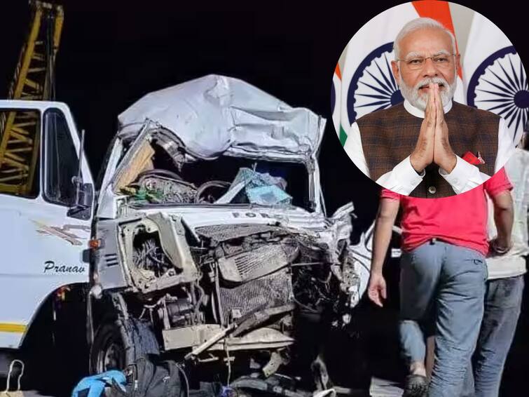 Samriddhi Highway Accident  Prime Minister Modi expressed condolences over the accident in Chhatrapati Sambhaji Nagar समृद्धी महामार्गावरील अपघातावर पंतप्रधान मोदींकडून शोक व्यक्त, मृतांच्या नातेवाईकांना मदत जाहीर