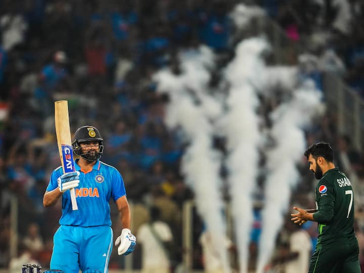 In IND vs PAK World Cup match, Rohit Sharma surpassed Virat Kohli to become India's second-highest getter in ODI World Cup history.