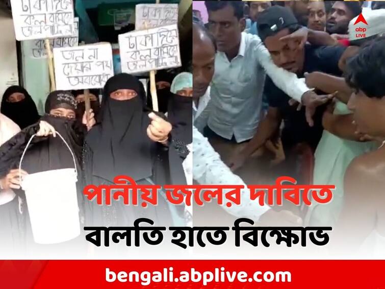 Howrah Local News: Protesting villagers entered the panchayat office demanding drinking water Howrah News:  'দীর্ঘদিন জল পাচ্ছেন না..', পঞ্চায়েত অফিসে বালতি হাতে বিক্ষোভ গ্রামবাসীদের