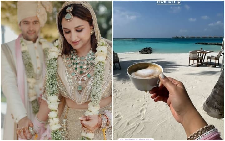 Parineeti Chopra shares pics from Maldives actress confirms she is not her honeymoon with Raghav Chadha but a girls trip पति Raghav Chadha के बिना ही इस खूबसूरत जगह पर वेकेशन मना रही हैं Parineeti Chopra, तस्वीरें शेयर कर लिखा- 'ये हनीमून नहीं है...'