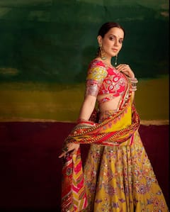 Kangana Ranaut Looks Garba Ready As She Promotes 'Tejas' In Ahmedabad