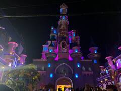 A Glimpse Of A Durga Puja Pandal In Kolkata Which Showcases 'Disneyland' As Its Theme