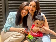 Kajal Raashi Khanna : காஜல் அகர்வால் குழந்தையுடன் விளையாடிய ராஷி கண்ணா!