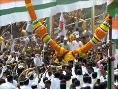 Ajit Pawar : पारनेरमध्ये अजित पवार यांच जंगी स्वागत , पाहा फोटो