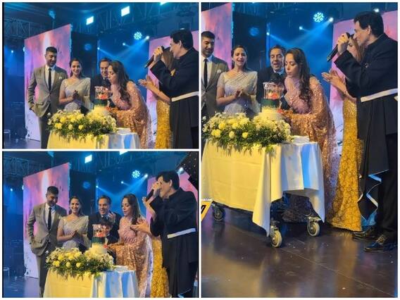 Hema Malini Birthday: वाइफ हेमा मालिनी के बर्थडे पर सूट-बूट में पहुंचे धर्मेंद्र, बेटियों के साथ मिलकर काटा केक, देखें पार्टी की इनसाइड तस्वीरें