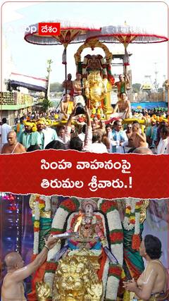 సింహ వాహనంపై తిరుమల శ్రీవారు.!