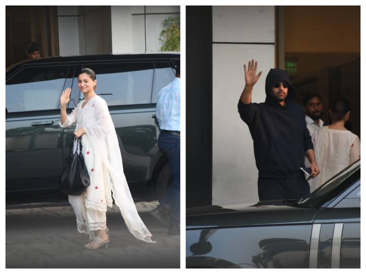 Alia Bhatt was spotted at Kalina airport with her husband Ranbir Kapoor as they took off to New Delhi for the National Film Awards Ceremony.