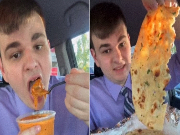 US Man Tries Butter Chicken Naan For The First Time Video Goes Viral With Over 36 Million Views US Man Tries Butter Chicken, Naan For The First Time, Video Goes Viral With Over 36 Million Views