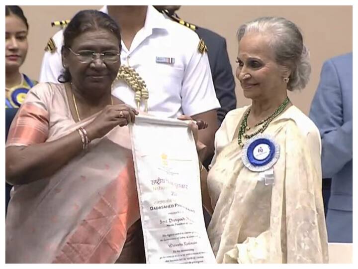 Veteran actor Waheeda Rehman was conferred with Dadasaheb Phalke Award.