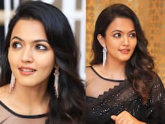 Aparna Das Photos : கருப்பு நிற சேலையில் கலக்கும் டாடா நடிகை அபர்ணா தாஸ்!