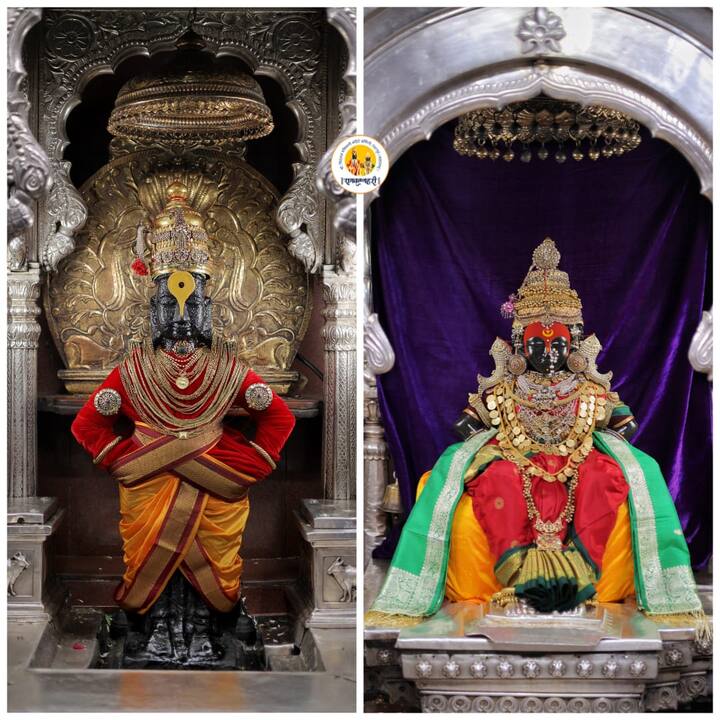 नवरात्रीचे नऊ दिवस रुक्मिणी मातेला रोज वेगळ्या अवताराचा पोशाख करण्यात येत असतो. या पोषाखावर पारंपारीक ठेवणीतील मौल्यवान हिरेजडीत दागिने घालण्यात येतात.