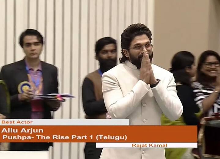 Actor Allu Arjun became the first Telugu actor to win Best Actor National award.