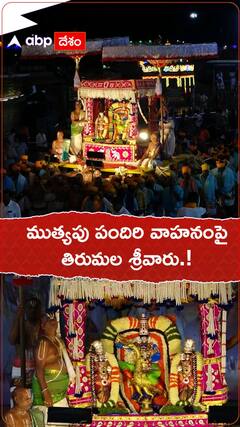 ముత్యపు పందిరి వాహనంపై తిరుమల శ్రీవారు.!