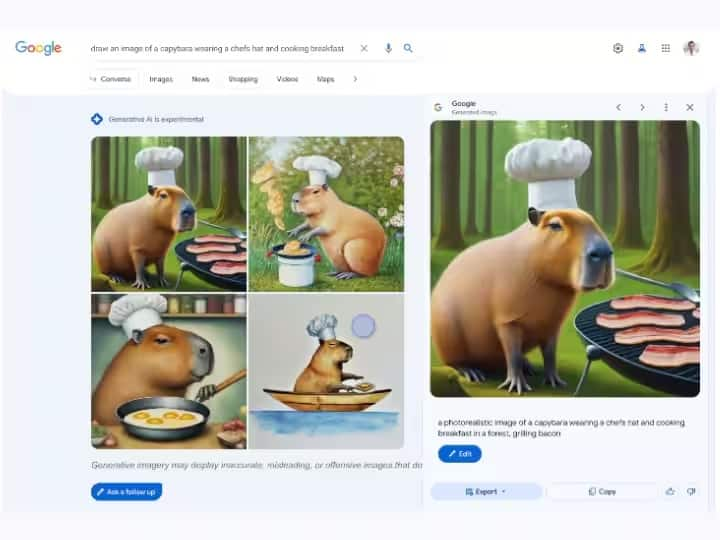 SGE generate images in search bar: google she will let you generate images directly from the search bar Googleને કમાન્ડ આપીને બનાવી શકો છો AI ફોટોઝ, જાણો શું છે આની પ્રૉસેસ