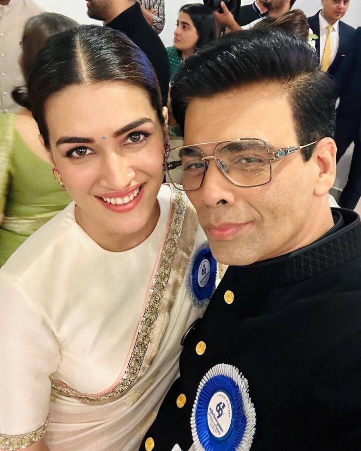 కృతి సనన్, కరణ్ జోహార్ Photo Credit: Kriti/Instagram