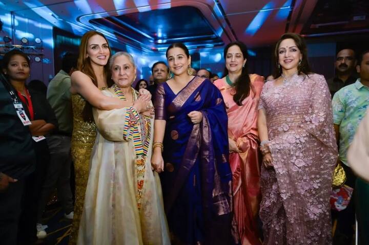 Hema Malini posted pictures with all the Bollywood guests who attended the big birthday bash.