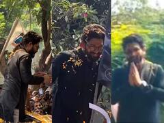 फटाक्यांची आतषबाजी आणि फुलांची उधळण; हैदराबादमध्ये अल्लू अर्जुनचं जंगी स्वागत, पाहा व्हिडीओ