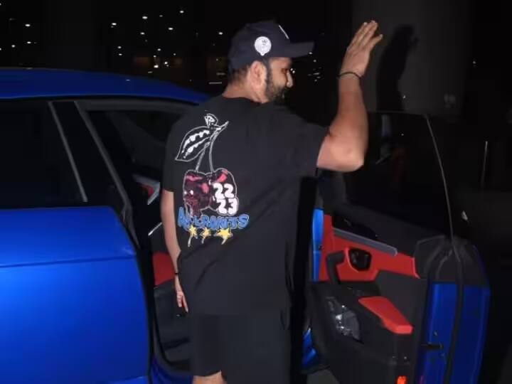 3 Challans Issued to Rohit Sharma' Lamborghini car for overseeding on Mumbai Pune Expressway Rohit Sharma: વર્લ્ડકપ વચ્ચે રોહિત શર્માના ફાટ્યા 3 ચલણ, હાઇવે પર દોડાવી 200 કિમીની સ્પીડે લક્ઝરી કાર