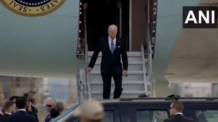 Biden flies into israel hama war update gaza palistine attack marathi news Biden in Israel : धगधगत्या युद्धात अमेरिकेच्या राष्ट्राध्यक्षांचा इस्रायल दौरा, पंतप्रधान नेतान्याहू यांच्याशी चर्चा करणार