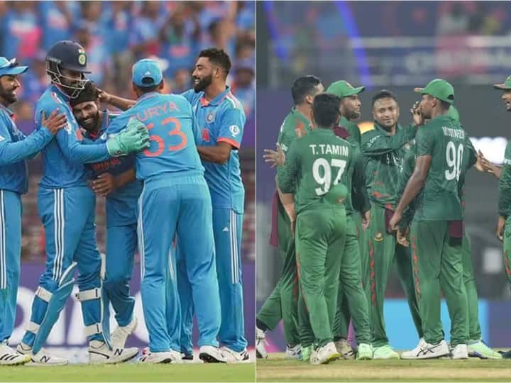 ICC Cricket World Cup 2023 IND vs BAN Toss report and Playing 11 Bangladesh won the toss and choose bat first IND vs BAN: बांग्लादेश ने टॉस जीतकर चुनी बल्लेबाजी, जानें दोनों टीमों की प्लेइंग इलेवन