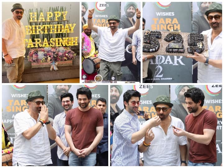 Sunny Deol Birthday Bash: सनी देओल ने आज अपने बेटों और फैंस के साथ अपना बर्थडे सेलिब्रेट किया है.  उन्होंने अपने बर्थडे बैश से कई तस्वीरें सोशल मीडिया पर पोस्ट की हैं.