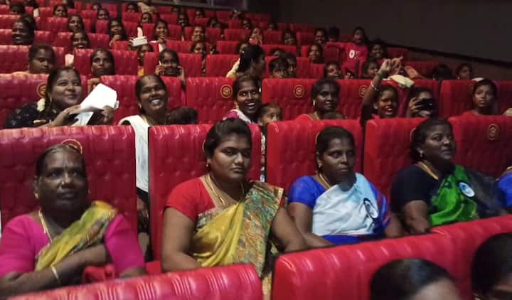 Vijay Makkal Iyakkam organised a special show for women fans in Chengalpattu (Credit: ABP Nadu)