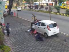 फुटपाथ चल रहीं 5 महिलाओं को तेज रफ्तार कार ने रौंदा, सामने आया एक्सीडेंट का VIDEO