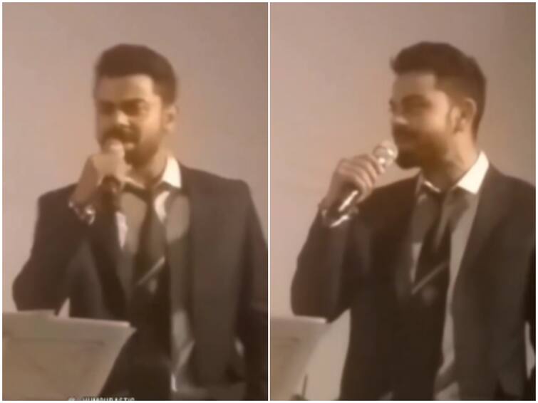 Old Virat Kohli Viral Video Singing Jo Wada Kiya Woh Nibhana Padega Ahead Of India vs Bangladesh Cricket World Cup Match WATCH: Old Video Of Virat Kohli Singing 'Jo Wada Kiya Woh Nibhana Padega'