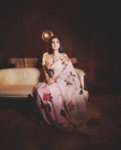 Sonam Kapoor Clads Pink Organza Floral Saree; Check Out Pics