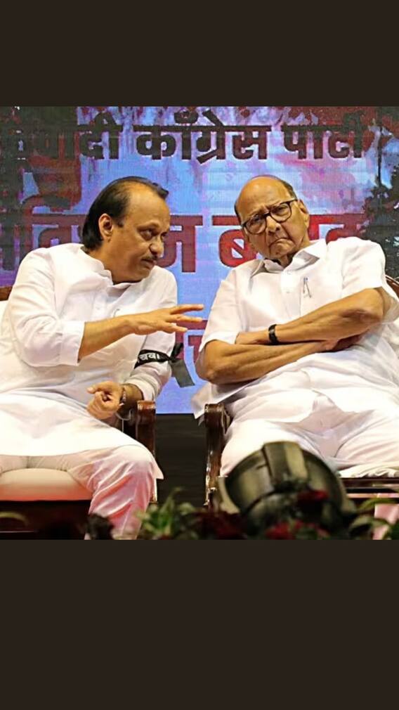 राष्ट्रवादीच्या फुटीनंतर थोरले आणि धाकटे पवार 'एकत्र'