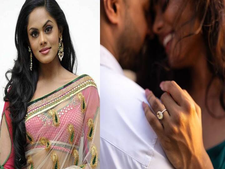 Actress radha elder daugher actress Karthika nair has got engaged Karthika Nair Engagement: 'கோ' பட ஹீரோயினுக்கு சீக்கிரம் கல்யாணம்! யார் அந்த வருங்கால கணவர்? ரசிகர்கள் ஆர்வம்