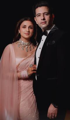 कॉकलेट पार्टी में नई दुल्हन Parineeti Chopra ने पहनी साड़ी, बला की खूबसूरत लगीं राघव चड्ढा की पत्नी