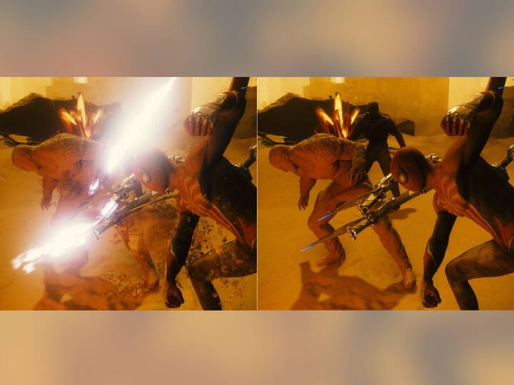 Insomniac's Photo Modes, known for pro-grade camera elements like Sphere Light, continue their excellence in Marvel's Spider-Man 2. It offers a user-friendly interface with all the features for avid photographers. Simple controls and various character poses and frames ensure top-notch results. [Image credits: ABP Live/Shayak Majumder]