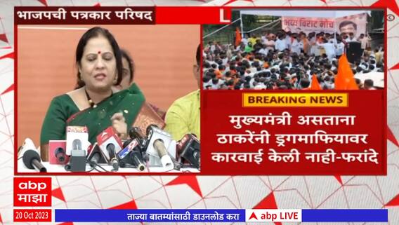 Devyani Farande : मुख्यमंत्री असताना ठाकरेंनी ड्रगमाफियावर कारवाई केली नाही- फरांदे