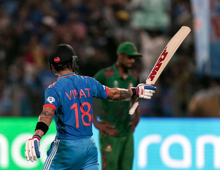 உலகக்கோப்பை கிரிக்கெட் போட்டி கடந்த அக்டோபர் 5, தொடங்கி தற்போது வரை சிறப்பாக நடைபெற்று வருகிறது. உலகக்கோப்பை போட்டியில் 10 அணிகள் இடம்பெற்றுள்ளன. நேற்று நடைபெற்ற நான்காவது சுற்றில் இந்திய கிரிக்கெட் அணியும் பங்களாதேஷ் கிரிக்கெட் அணியும் மோதின