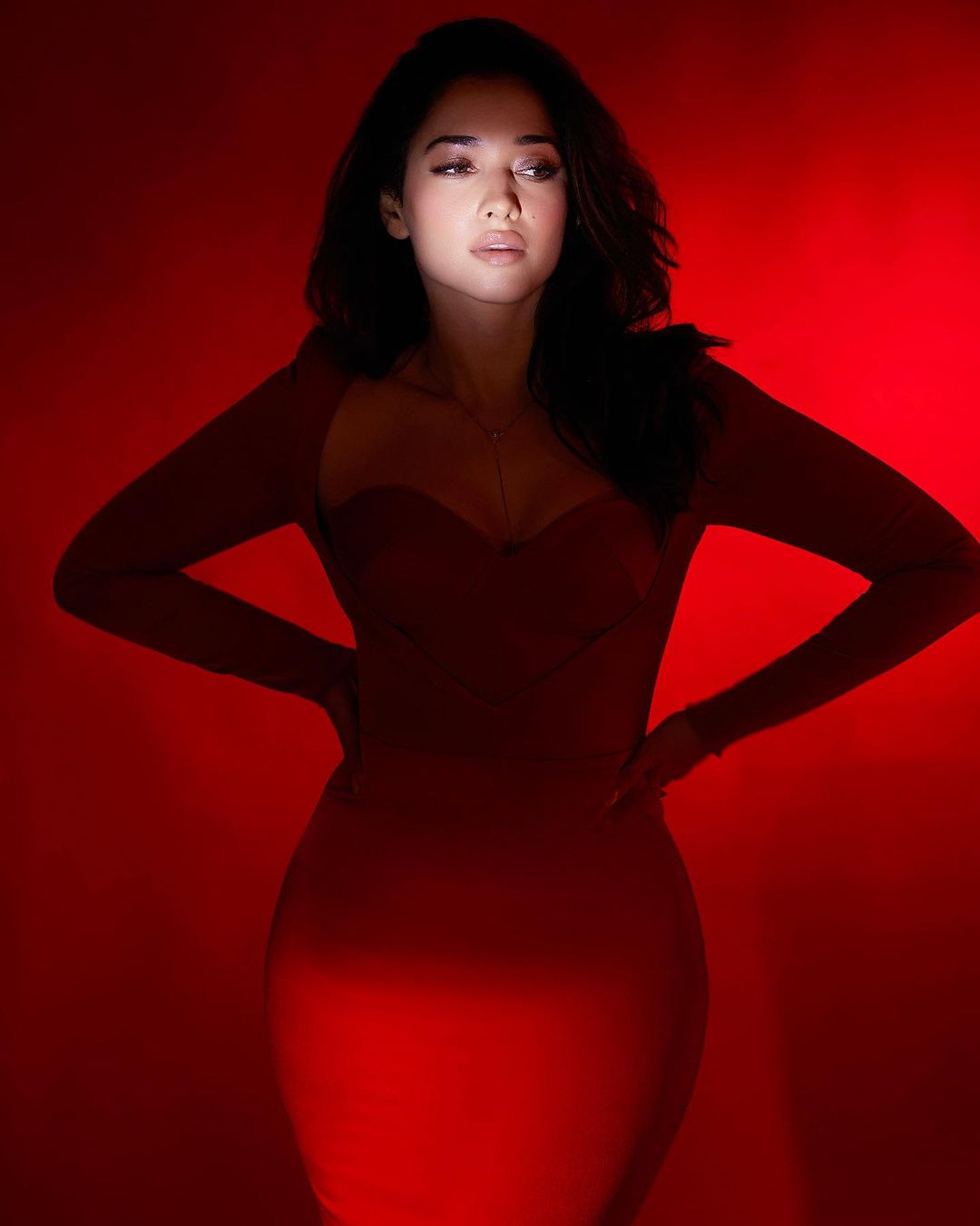 Tamannaah Bhatia Screams Red In A Figure Hugging Dress SEE PICS