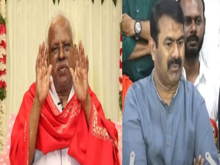 Bangaru Adigalar: Unsaid Bangaru  Interesting information shared by Seeman Bangaru Adigalar: 'பேரிழப்பு! நானும் பங்காரு அடிகளாரும் அப்பா - மகன் போல' அஞ்சலி செலுத்திய சீமான் வேதனை