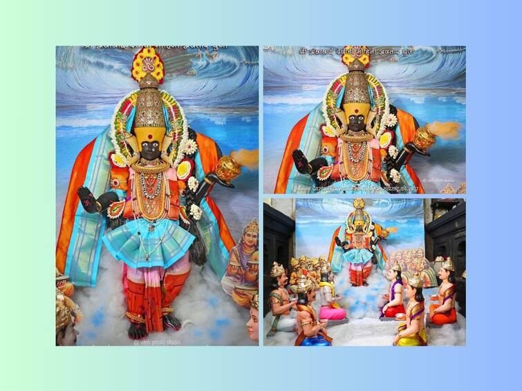 Worship of Sri Ambabai in the form of Mohini Devi on the 6th day of ...