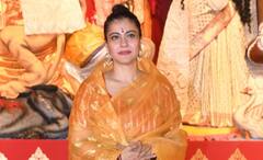 Kajol attends Durga Puja: উঁচু করে বাঁধা খোঁপা, হলুদ শাড়ি গায়ে জড়ানো, পুজোর তদারকিতে দেখা গেল কাজলকে
