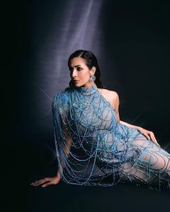 Malaika Arora Raises Temperature In A Beaded Blue Bodycon Outfit; See Pics