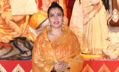 Kajol attends Durga Puja: উঁচু করে বাঁধা খোঁপা, হলুদ শাড়ি গায়ে জড়ানো, পুজোর তদারকিতে দেখা গেল কাজলকে