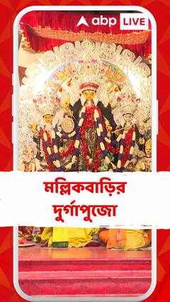সকাল সকাল ভিড় মল্লিকবাড়ির পুজোয়