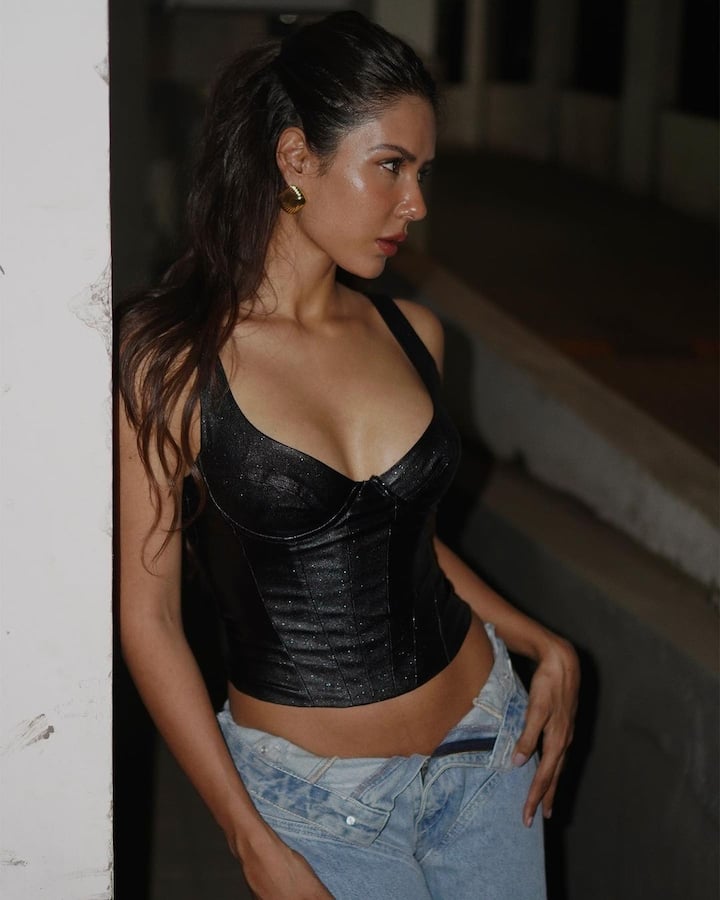 Sonam Bajwa sported a high ponytail.