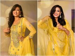 नवरात्रि पर ट्रेडिशनल लुक में नजर आईं Shweta Tiwari, येलो शरारा सूट में एक्ट्रेस लगीं बेहद प्यारी, तस्वीरों से नजरें नहीं हटा पाएंगे