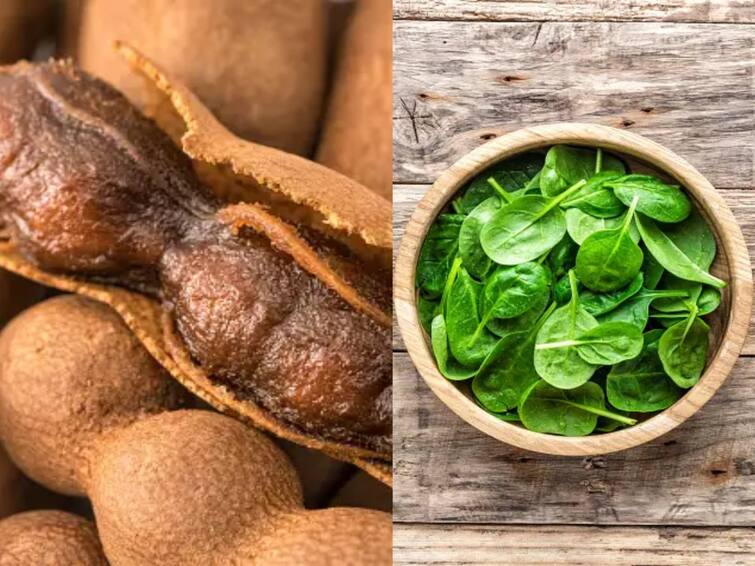 Curing Diabetes To Anaemia, 6 Health Benefits Of Tamarind And Spinach Leaves Tamarind And Spinach : விட்டமின் சி குறைபாடு.. முக்கிய பங்காற்றும் புளி.. பசலை கீரையில் இவ்வளவு நன்மைகளா?