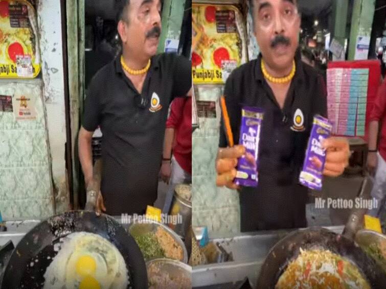 Street Vendor Makes Omelette With Chocolate And Syrup Viral Video Netizens Freak Out Street Vendor Makes Omelette With Chocolate And Syrup, Netizens Freak Out