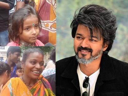 Narikuravars watch and celebrate vijay leo movie in chennai Leo fans Celebration: ”விஜய்க்கு எங்கள் ஓட்டு கன்ஃபார்ம்” - விசிலடித்து லியோவை கொண்டாடிய நரிக்குறவர்கள்!