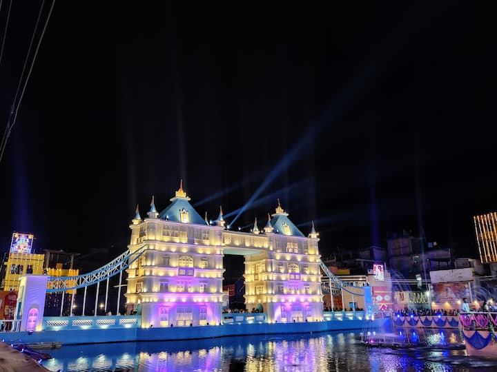 The pandal at Aponjon Durga Puja Committee (Image Source: Twitter/@silcharweeb)